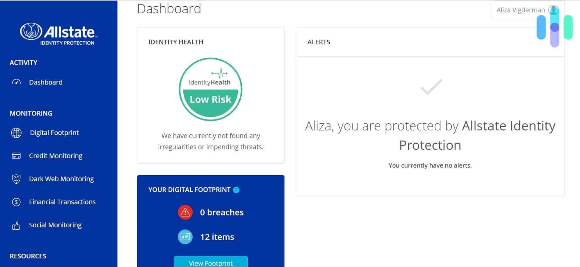 Allstate Dashboard  - Product Header Image