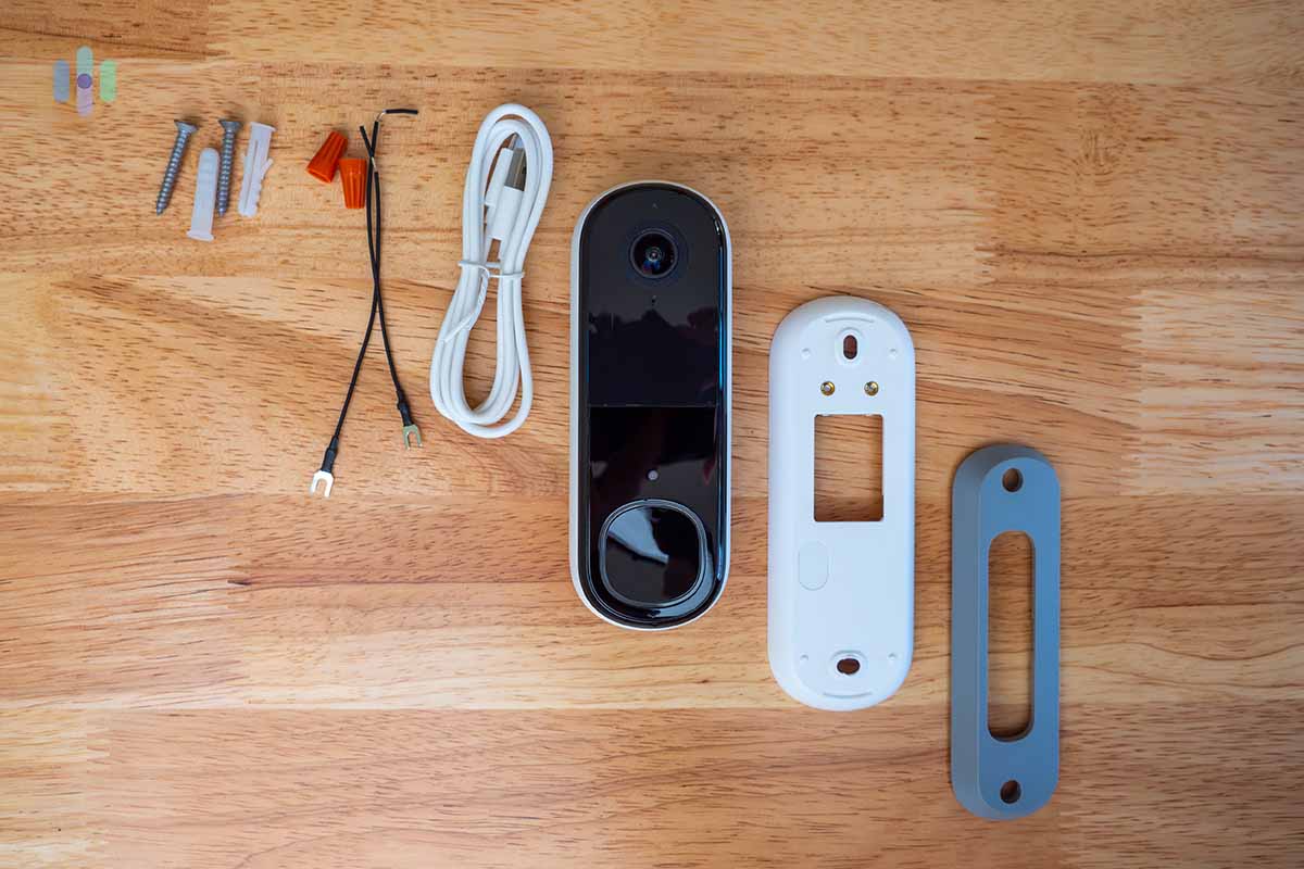 Arlo Essential Video Doorbell (2nd gen) components