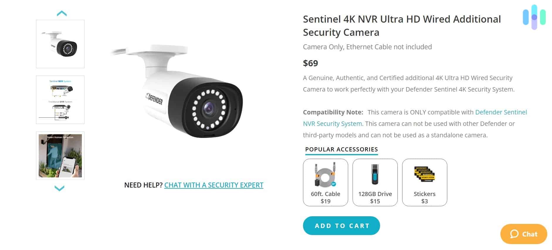 Defender Sentinel 4K Camera