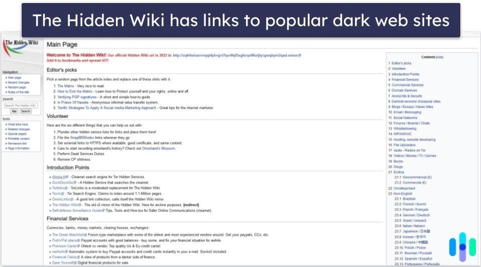 Hidden Wiki Dark Web Site