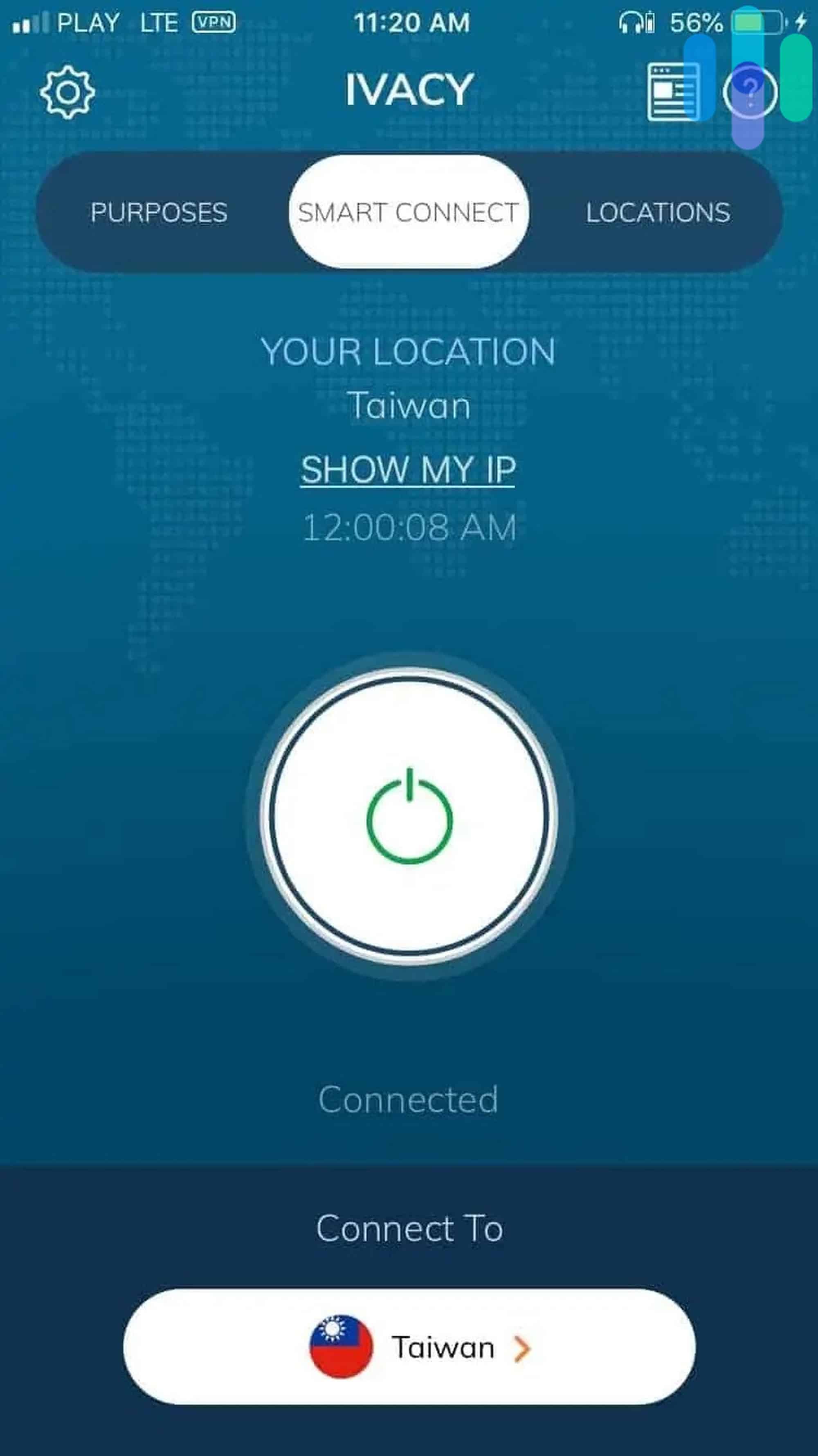 Ivacy VPN iPhone Screenshot