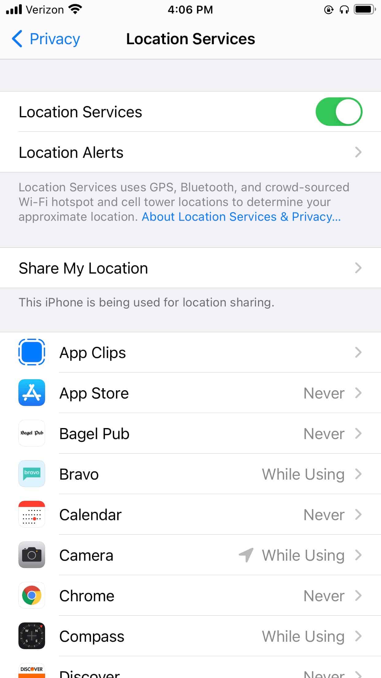 Location Services on iOS