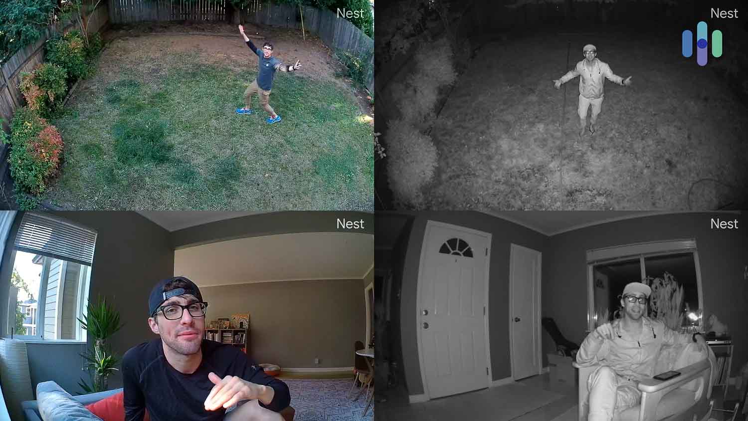 Four samples of Nest Cam video quality