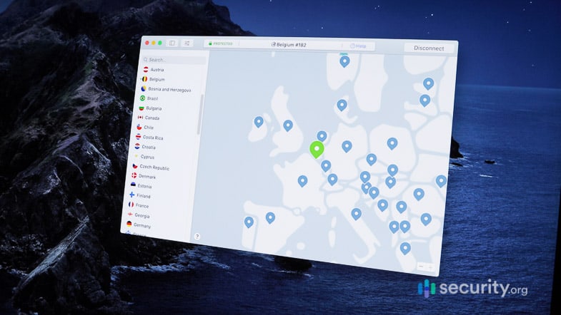 NordVPN connected