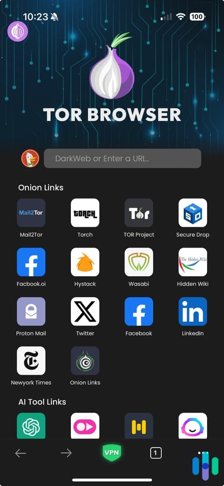 Tor Browser and DuckDuckGo on iOS
