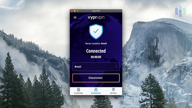 VyprVPN Connected in Brazil