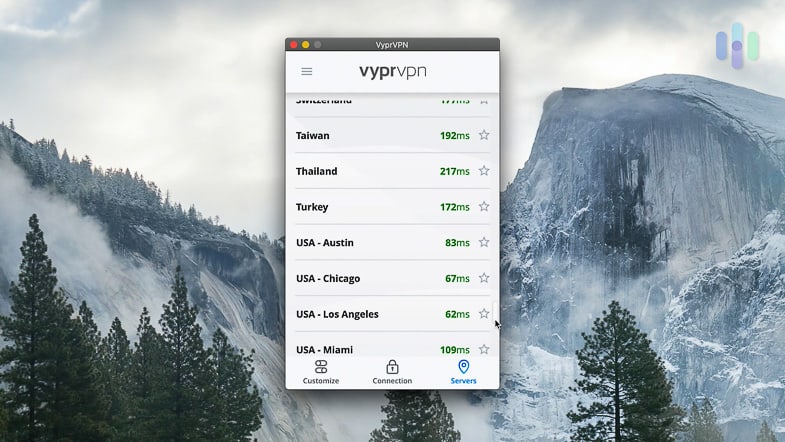 VyprVPN Mac Servers