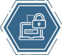 Icon image of a laptop with a padlock