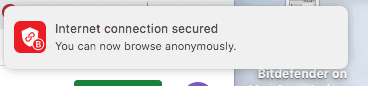 Bitdefender - Connected on Mac Alert