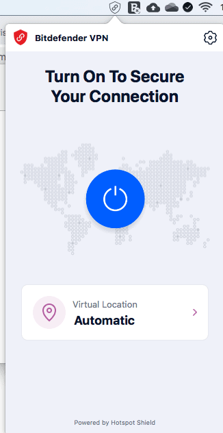 Bitdefender VPN on Mac App - Not Connected