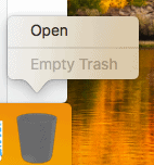 Emptying Trash on Mac