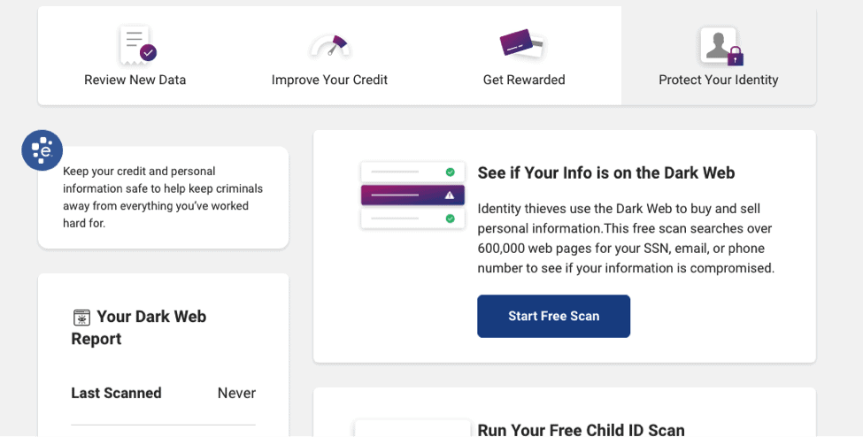 Experian Dark Web Monitoring