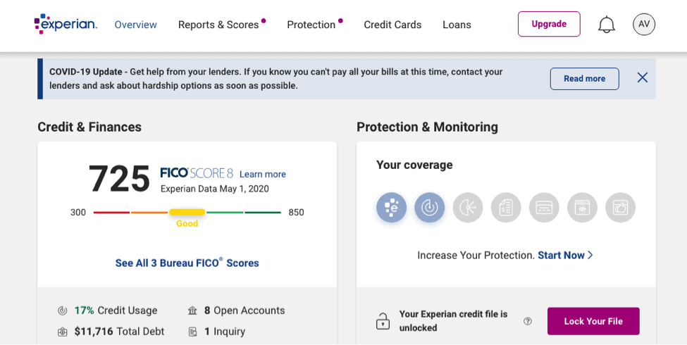 Experian Dashboard