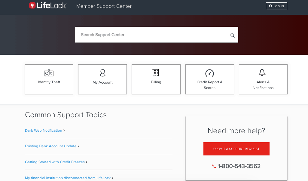 LifeLock Member Support Center
