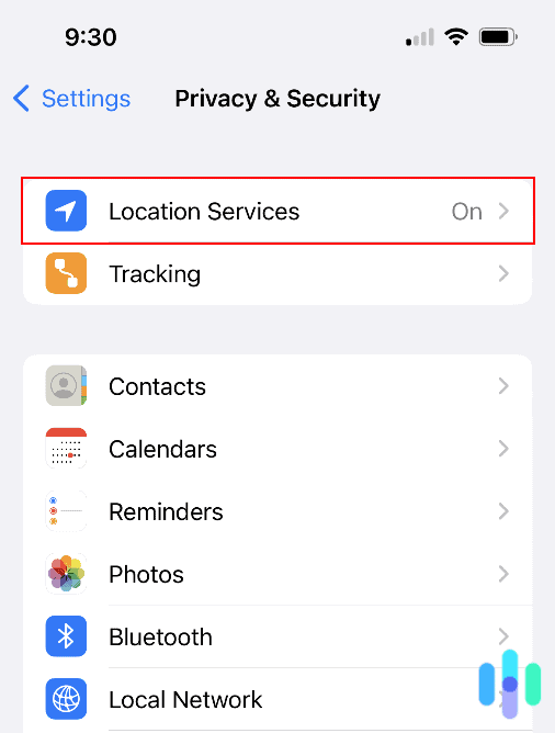 Location Services on iPhone