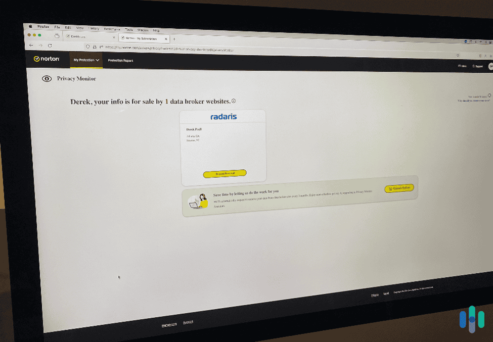 Norton LifeLock helps remove personal information from data broker sites.