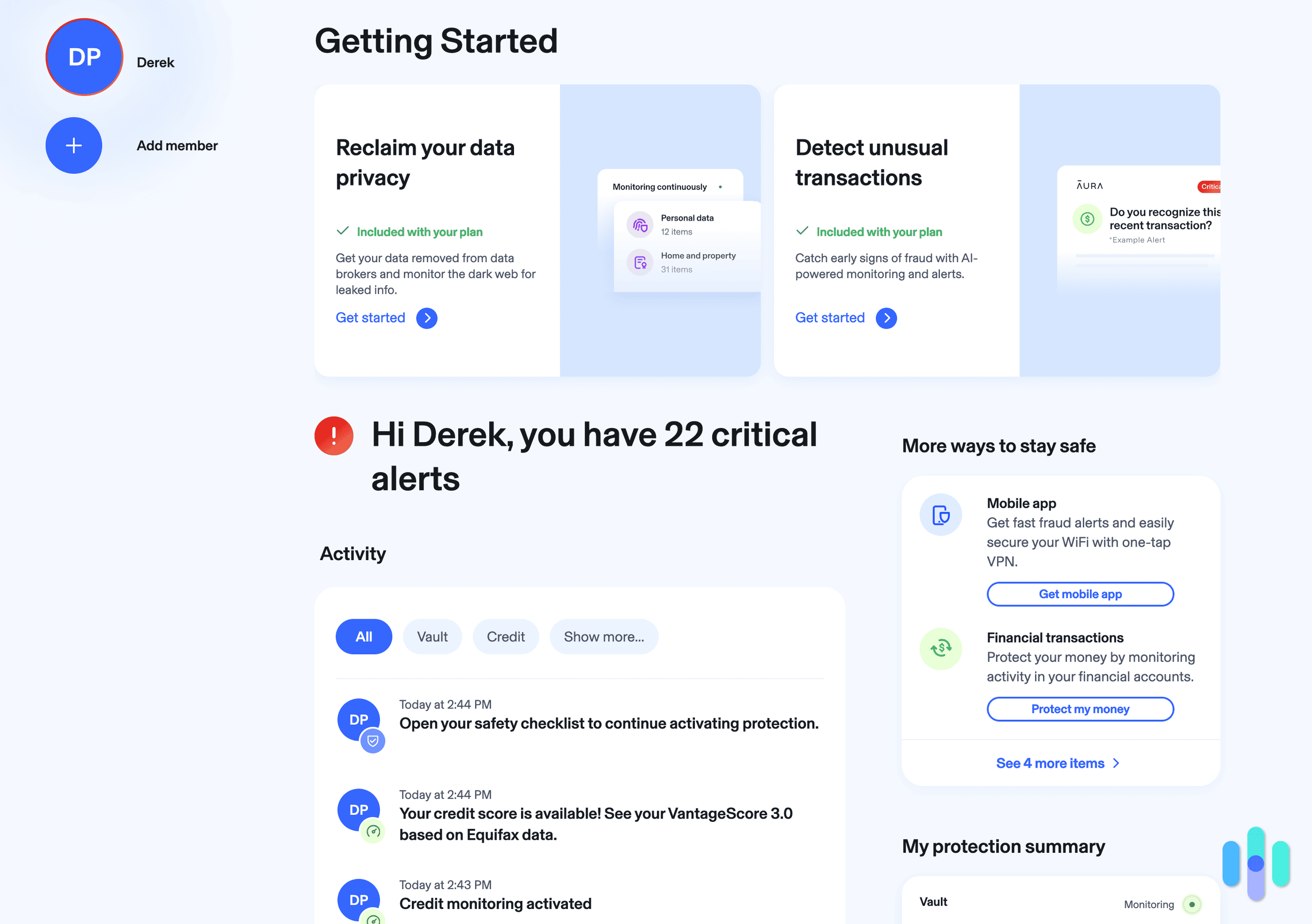 Our identity theft expert had 22 alerts to check after signing up for Aura’s service.