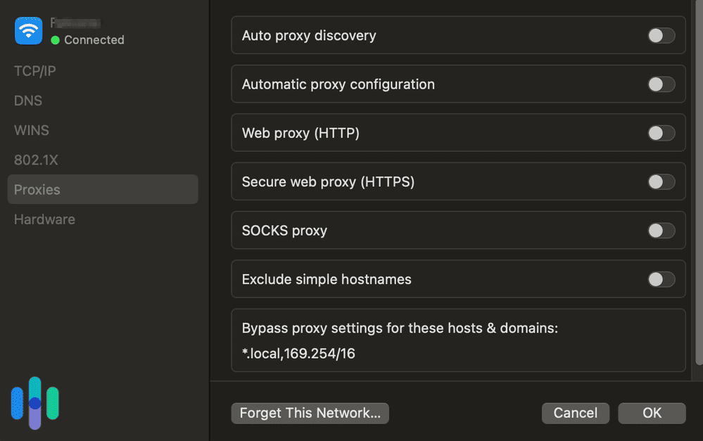 Proxy Settings on Mac