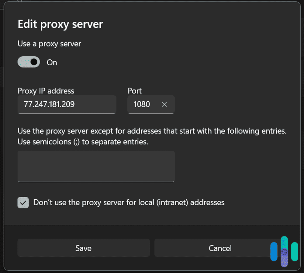 Setting up Private Internet Access proxy on Windows