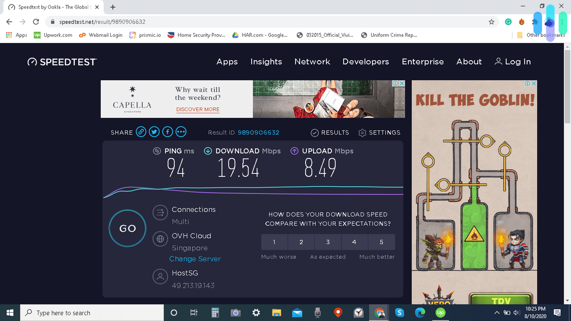 Norton Speed Test on Windows With VPN