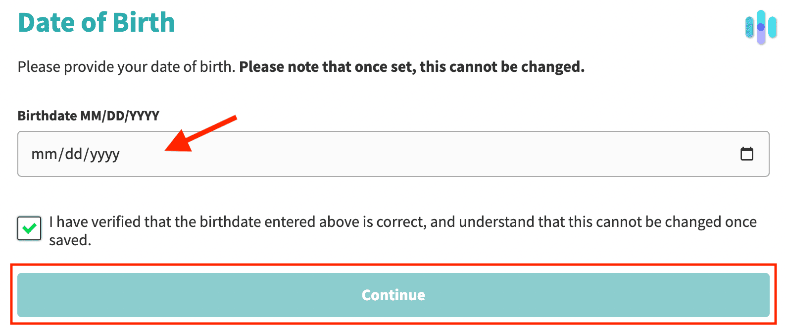 Truthfinder People Connect date of birth box