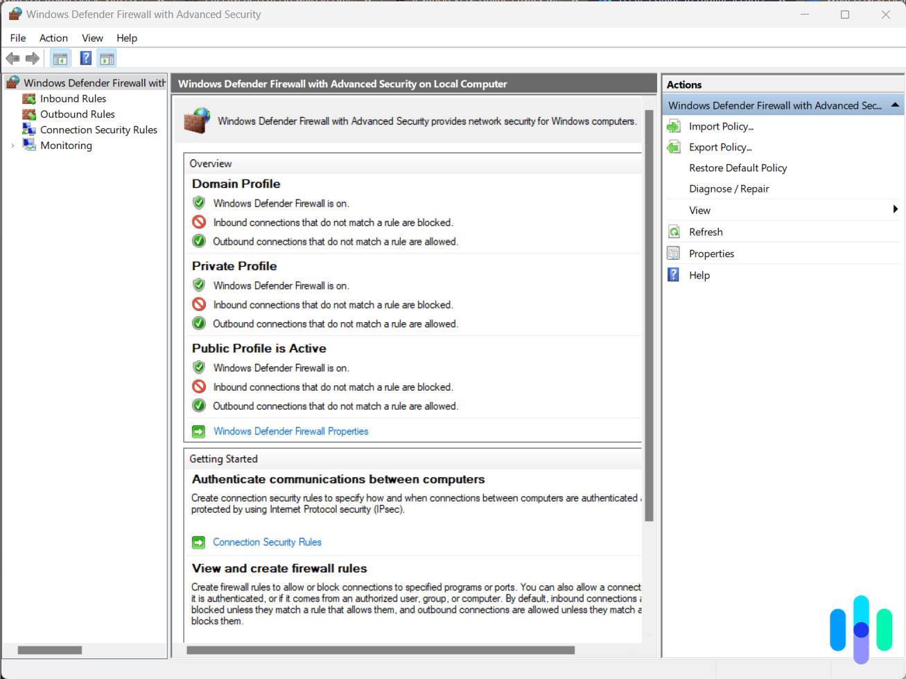 Windows Defender Firewall on Windows 11